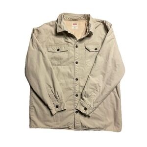 Levis Levi Strauss Mens XL Sherpa Fleece Lined Button Up Shirt Jacket Shacket